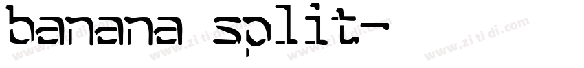 banana split字体转换
